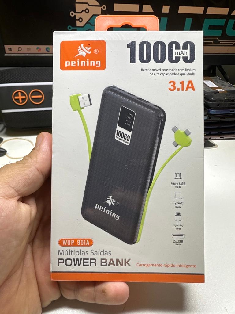 BATERIA PORTÁTIL 10000MAH PEINING WUP-951A