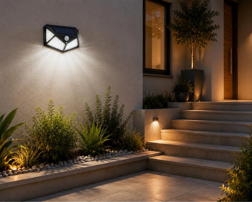 Miniatura 2 de Aplique solar LED Hexa 20W con sensor