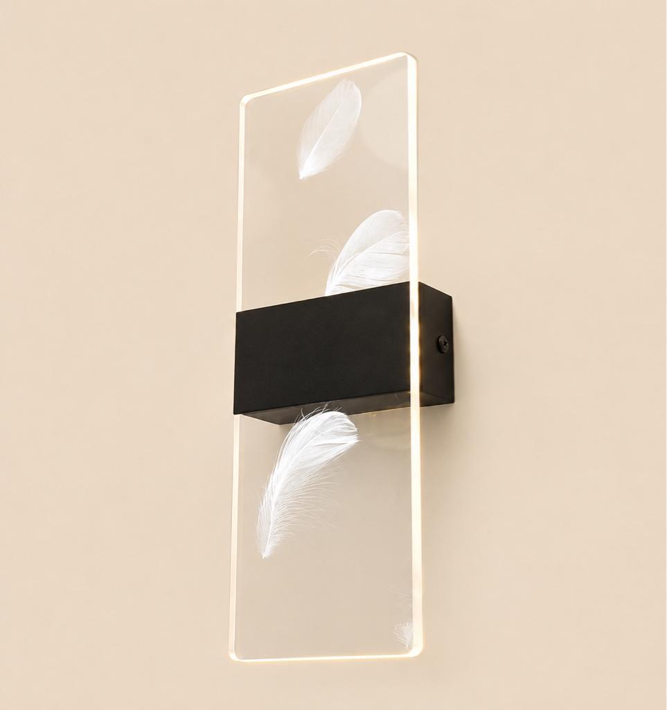 Aplique decorativo de pared Pluma