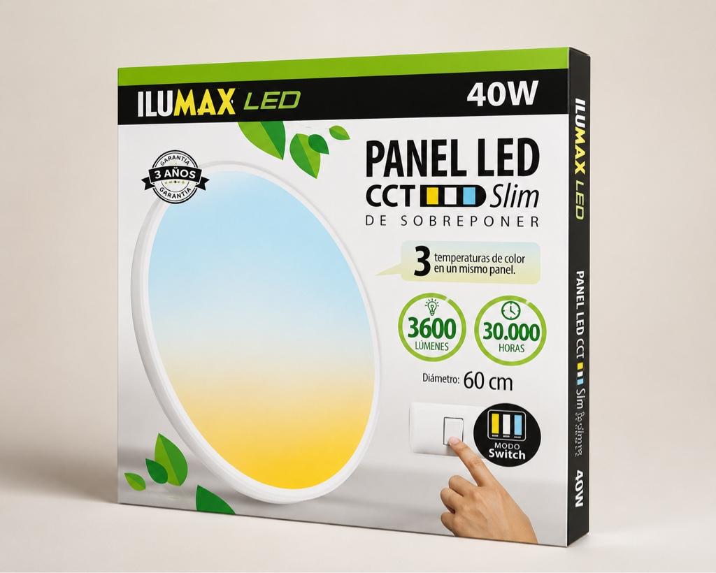 Miniatura 2 de Panel LED redondo de sobreponer 40W 3CCT
