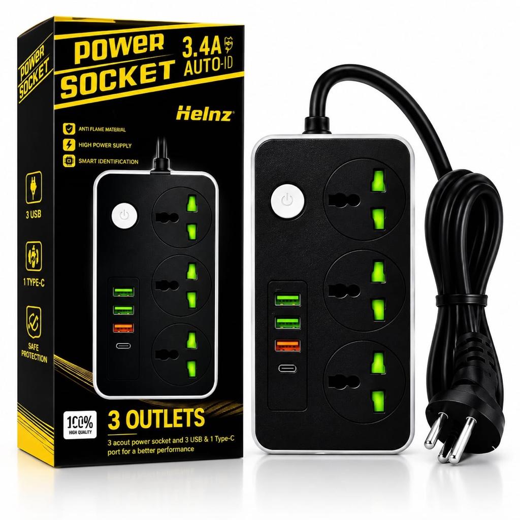 Alargue Zapatilla eléctrica con usb