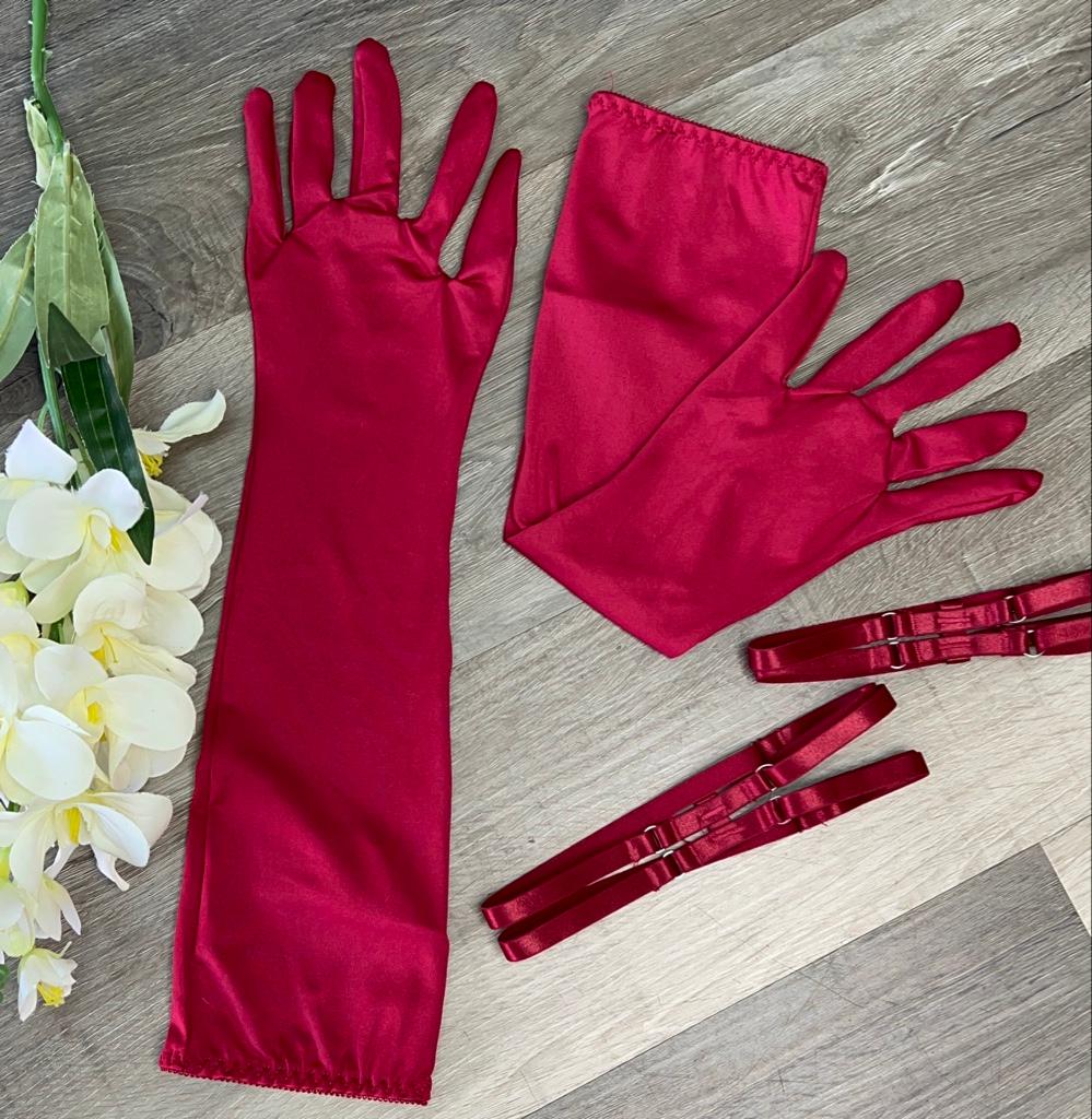 Miniatura 2 de Conjunto rojo con guantes T: M