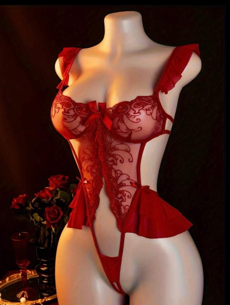 Body rojo bordado T: S