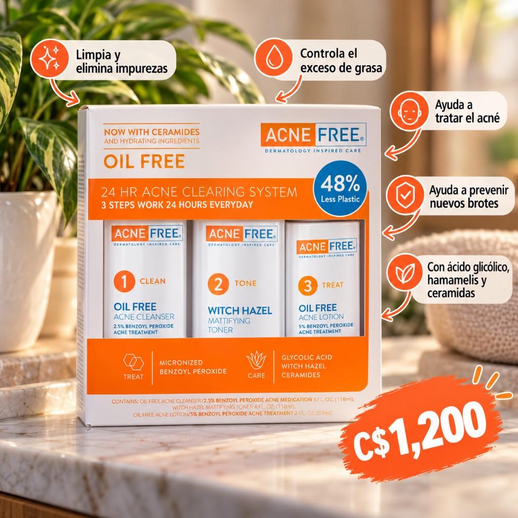 Acne free Sistema de limpieza de acné, de Acnefree., Original