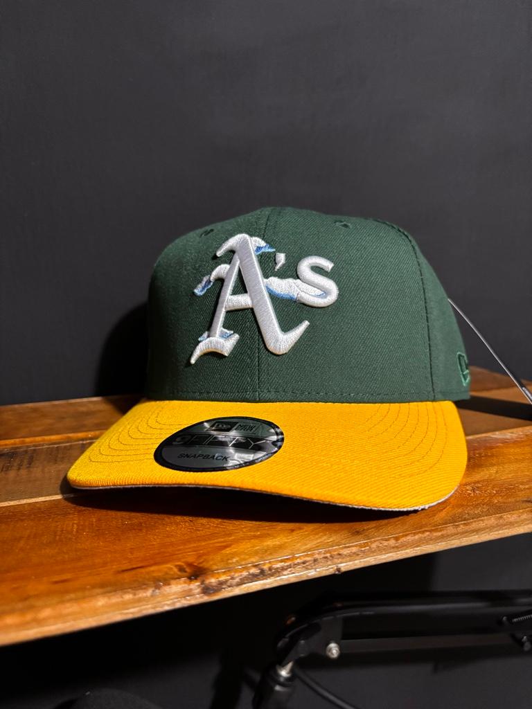 New Era Athletics verde/amarilla
