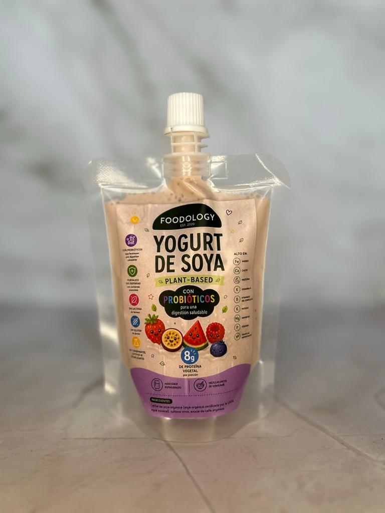 yogurt de soya frutas del bosque compota