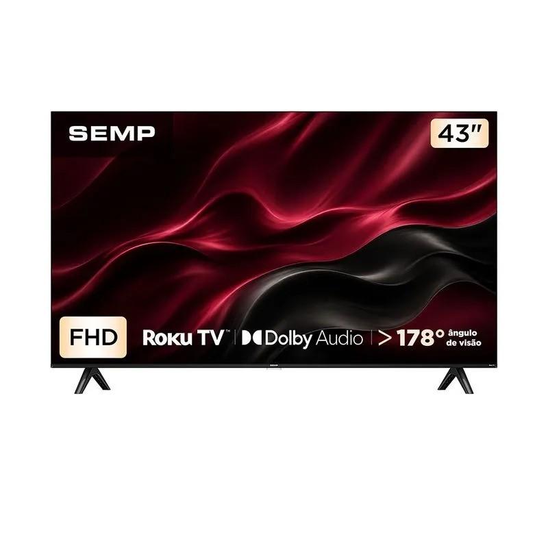 SMART TV SEMP 43" LED FHD S42R ROKU TV WI-FI DOLBY AUDIO 43S42R