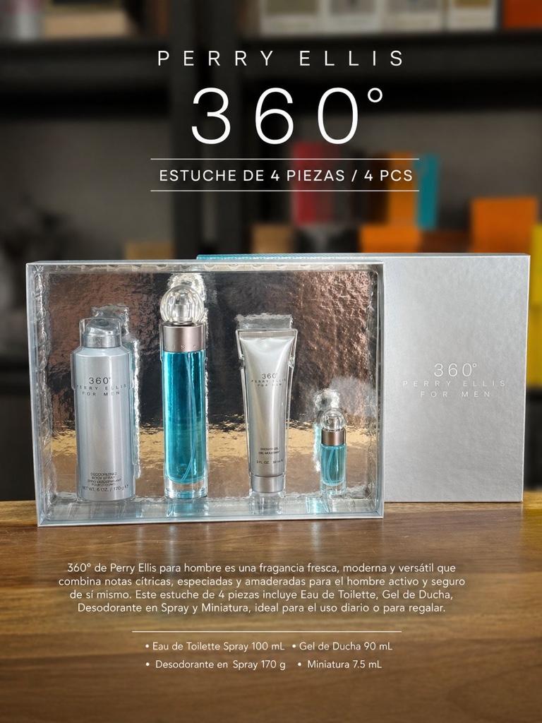 360 SET 4P 3.4 OZ MEN EDT ESP