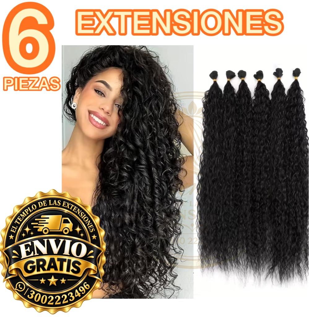 6 paquetes de cabello crespo