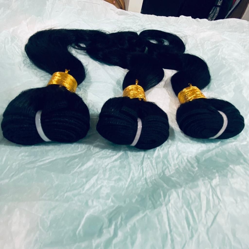 Cabello humano 10,12,14” Combo 1
