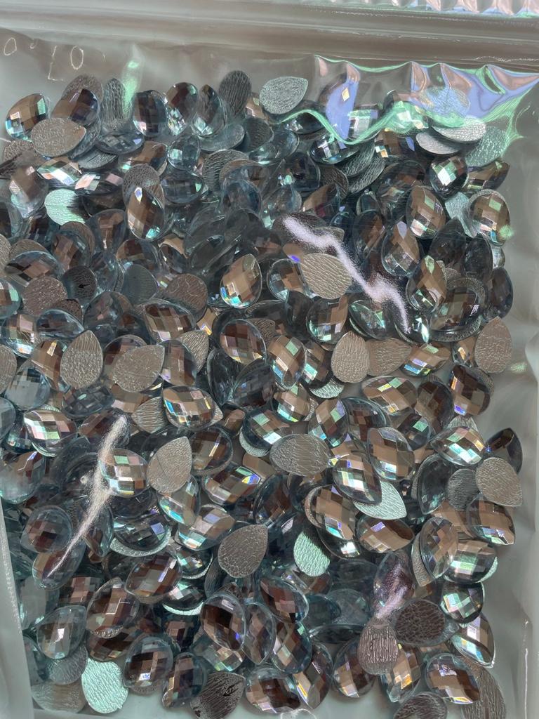 Acrílico gota 10x14 plata