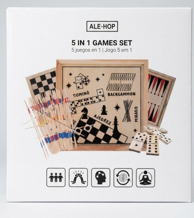 ALE-HOP 5 en 1 juegos de mesa