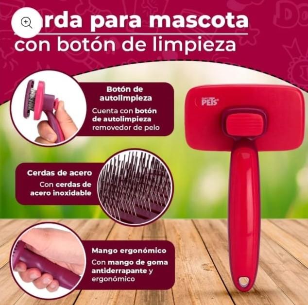 Miniatura 2 de Cepillo rosa para mascotas