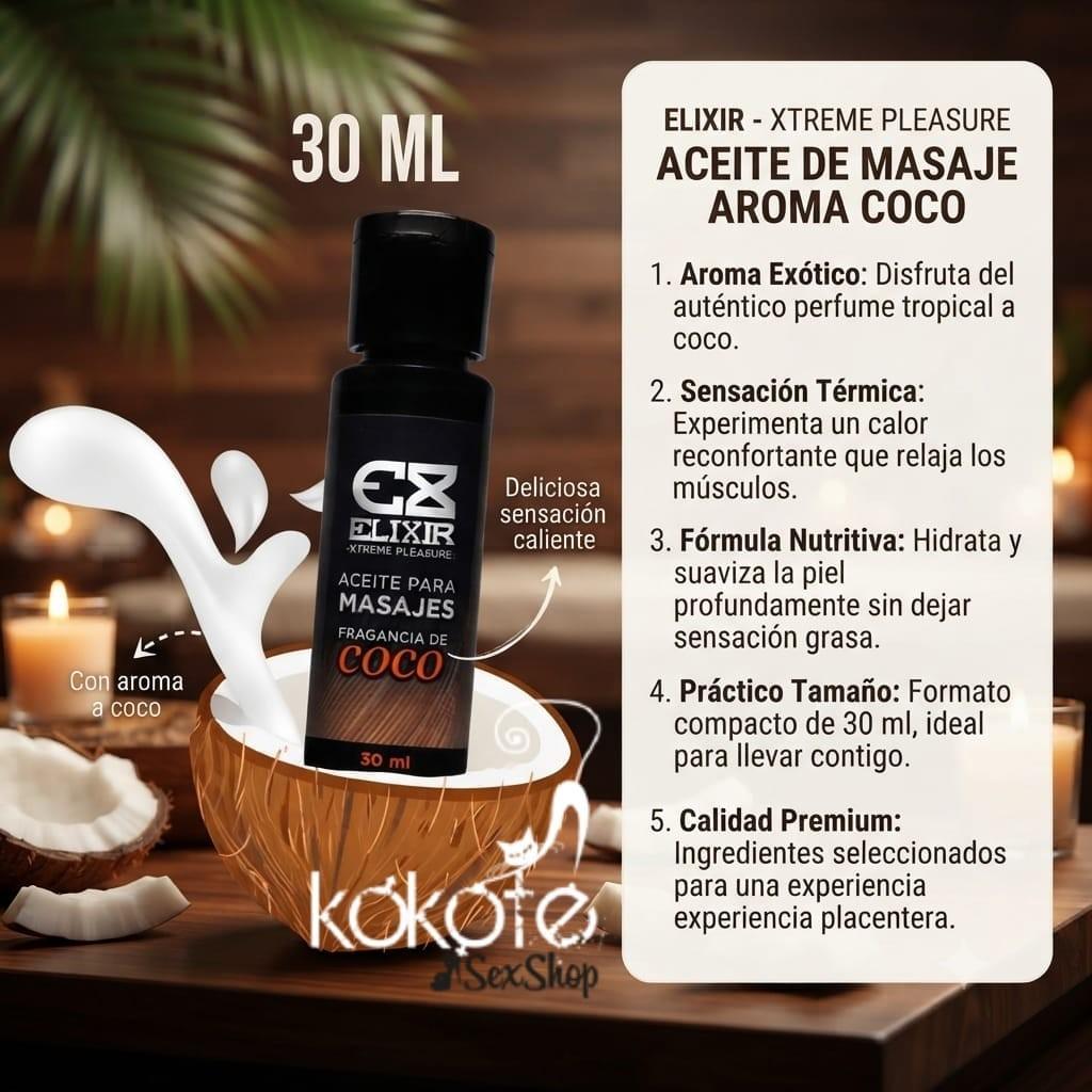 Aceite para masajes aroma a coco