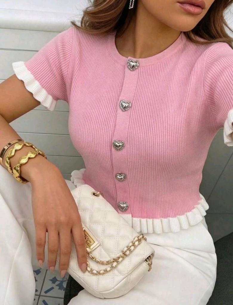 Miniatura 3 de Blusa de puntos de manga corta