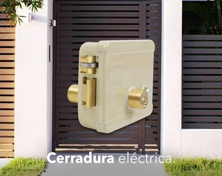 Cerradura electrica dorada
