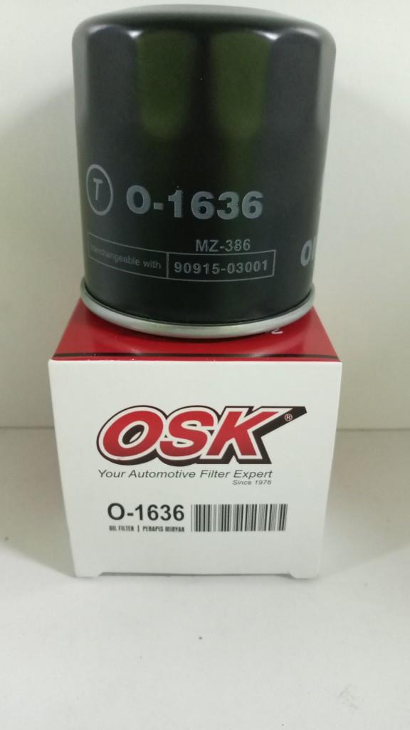 0-1636 Filtro de aceite para carros Toyota