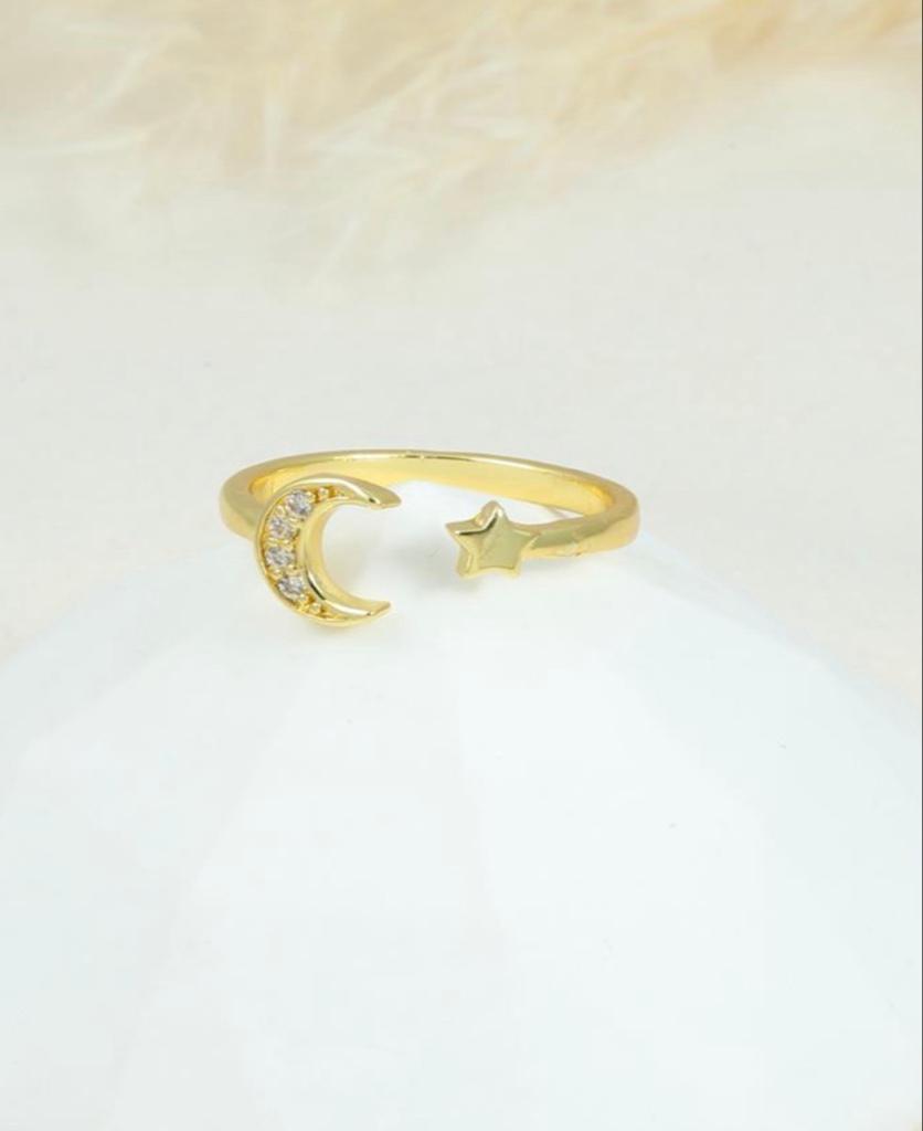 Anillo luna estrella