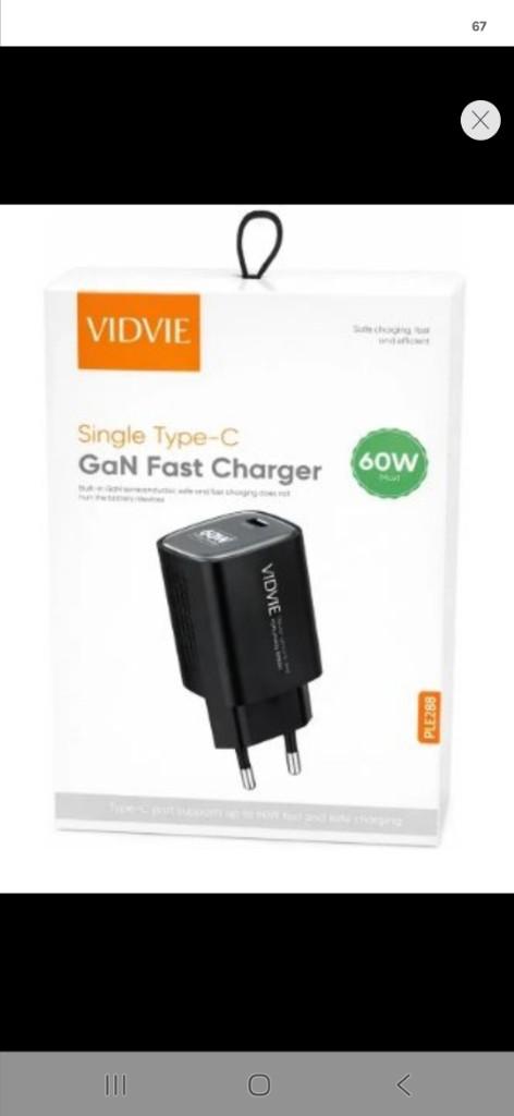 Cargador 60w Lightning vidvie