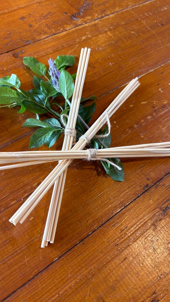 3 Set de 5 Varillas bambu naturales