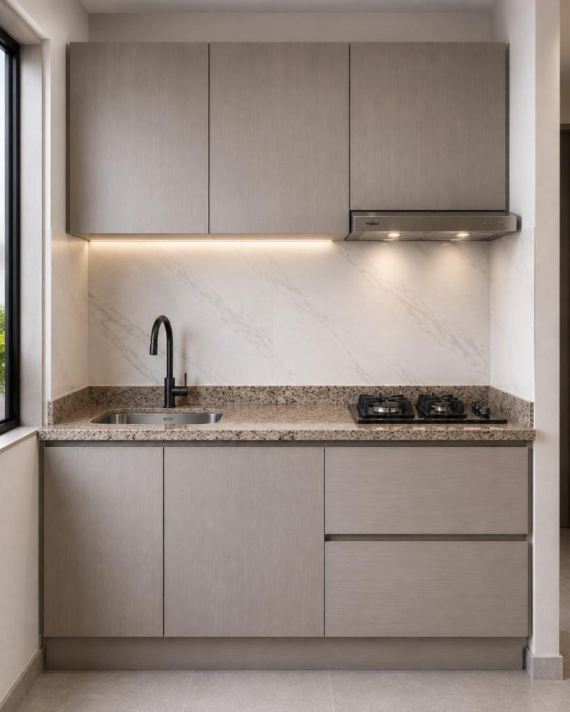 Miniatura 3 de Cocina integral de 1.50 metros con mesón granito negro San Gabriel