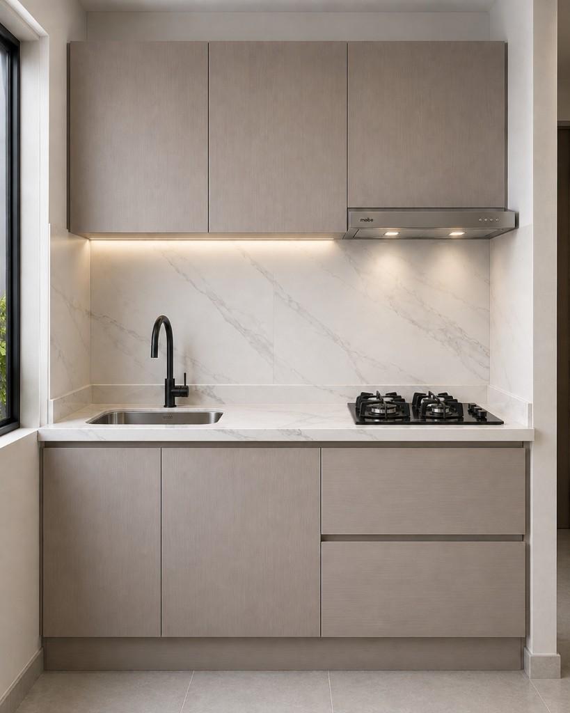 Miniatura 2 de Cocina integral de 1.50 metros con mesón granito negro San Gabriel