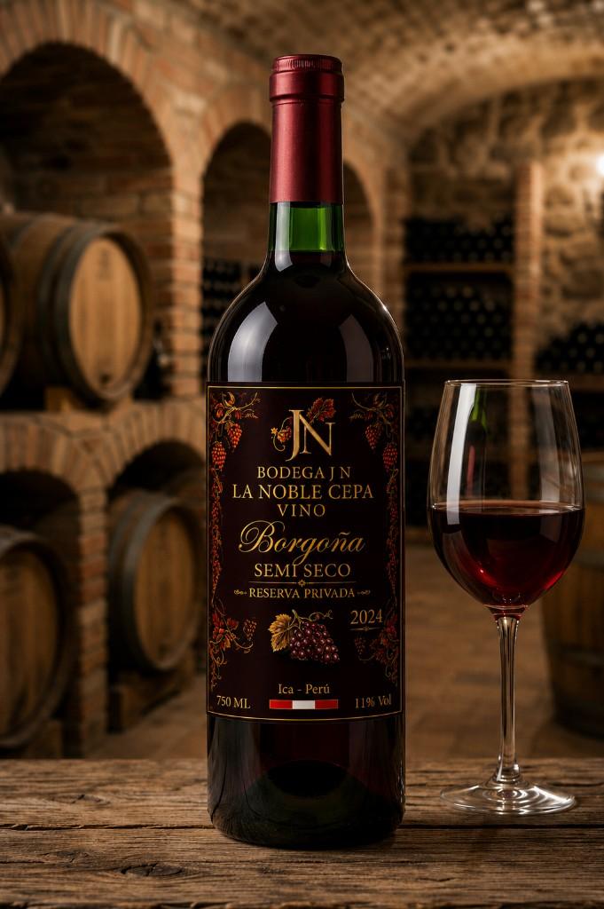 BORGOÑA, semi seco 2024 bodega jn la noble cepa 750 ml