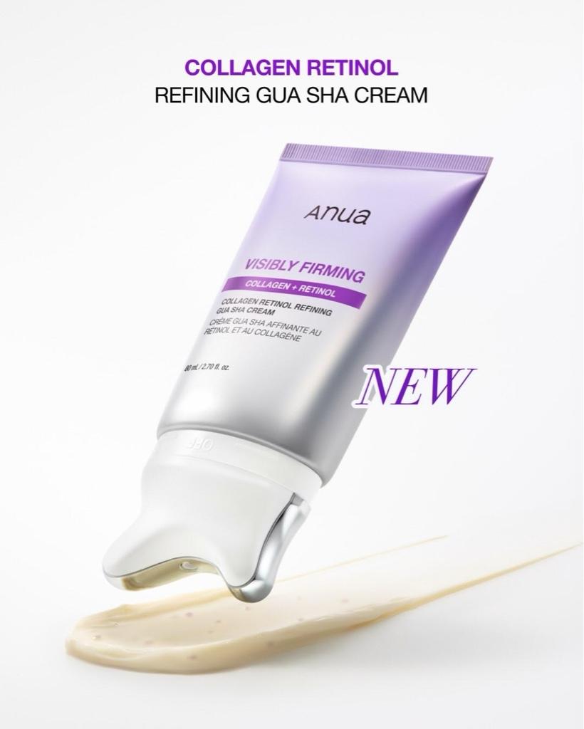 ANUA Collagen Retinol Refining Gua Sha Cream, Crema para el cuello para levantar y reafirmar