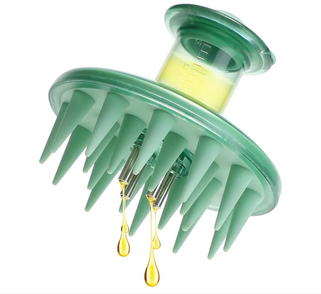 aplicador de aceite y masajeador de cuero cabelludo, aceite de silicona para el cabello y cepillo de suero para una distribución unibre