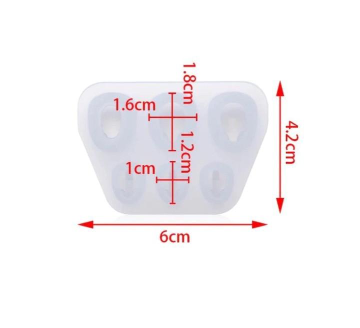 Miniatura 2 de .Molde 6 dijes mostacillas calavera con galera mini y medium