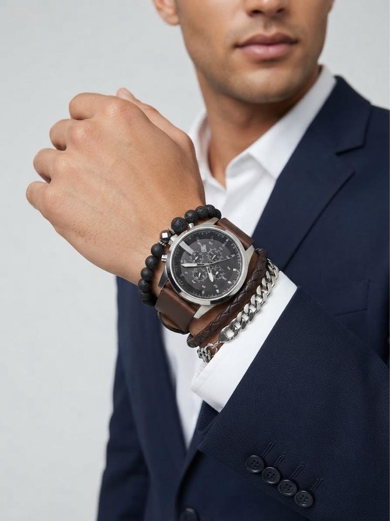 American Exchange reloj negro set