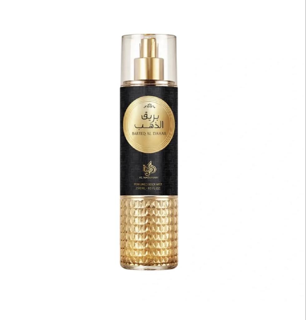 Body Mist Bareeq Al Dhahab Al Wataniah Masculino 250ml - Al Wataniah