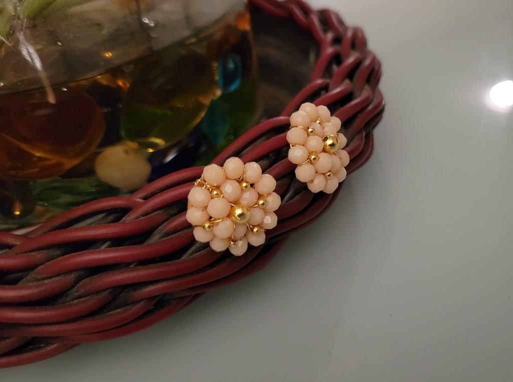 Miniatura 3 de Aretes doble Flor Rosada