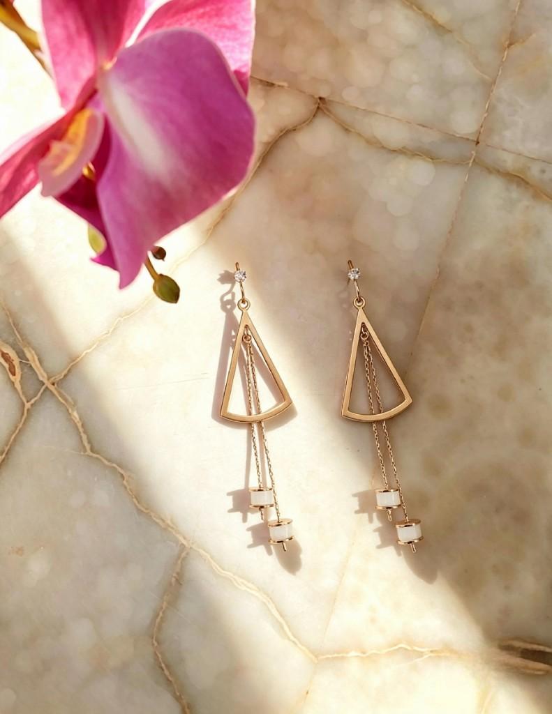 Aretes abanico de luz