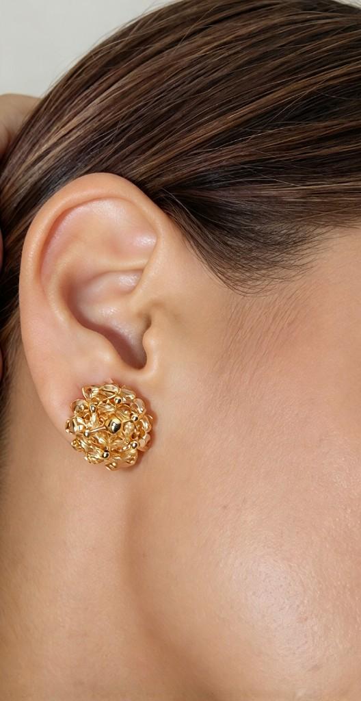 Miniatura 2 de Aretes doble Flor Nudo de Oro