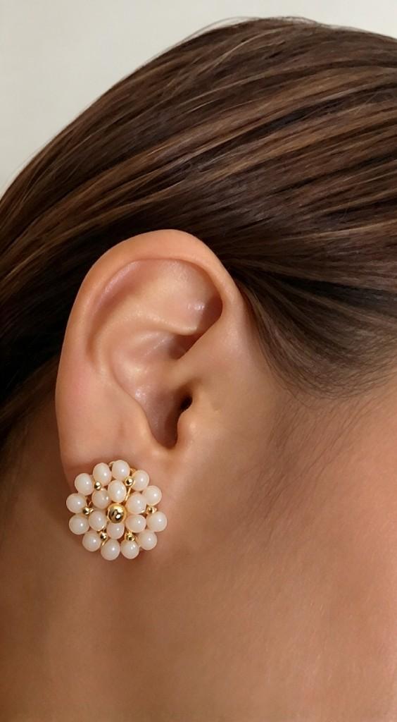 Miniatura 2 de Aretes doble Flor Rosada