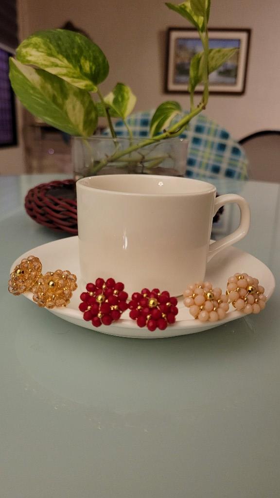 Miniatura 3 de Aretes doble Flor Nudo de Oro