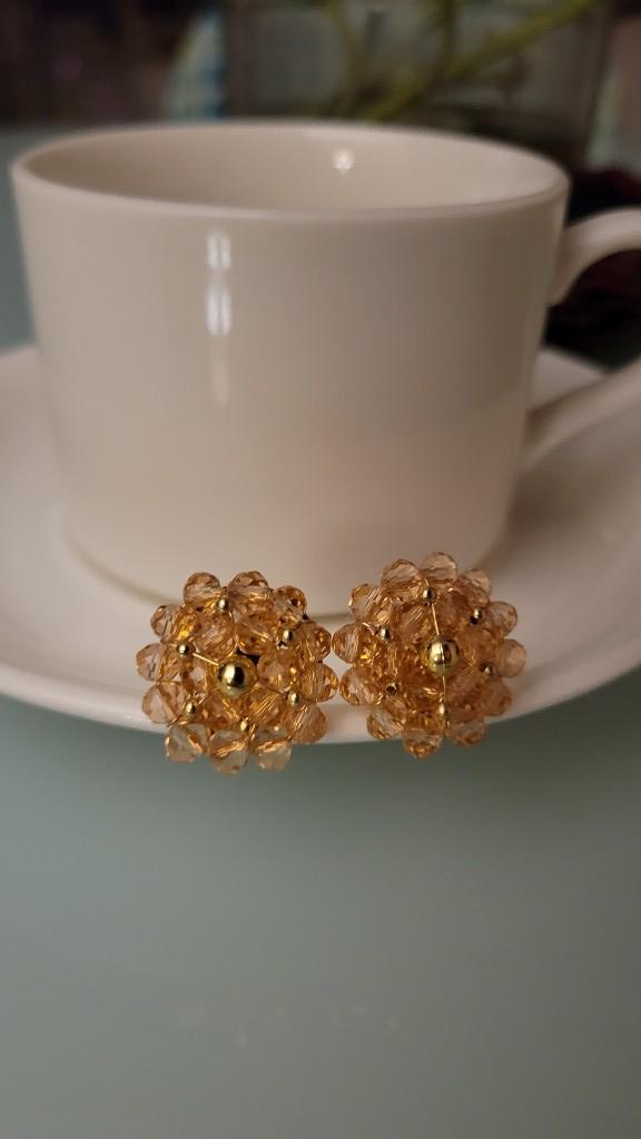 Aretes doble Flor Nudo de Oro