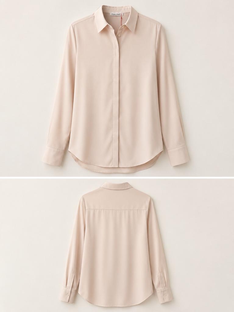 Miniatura 2 de CAMISA MANGA LARGA NUDE CON BOTONES
