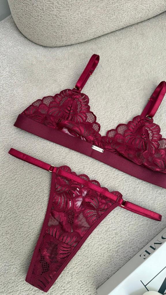 Set perla vinotinto S M L
