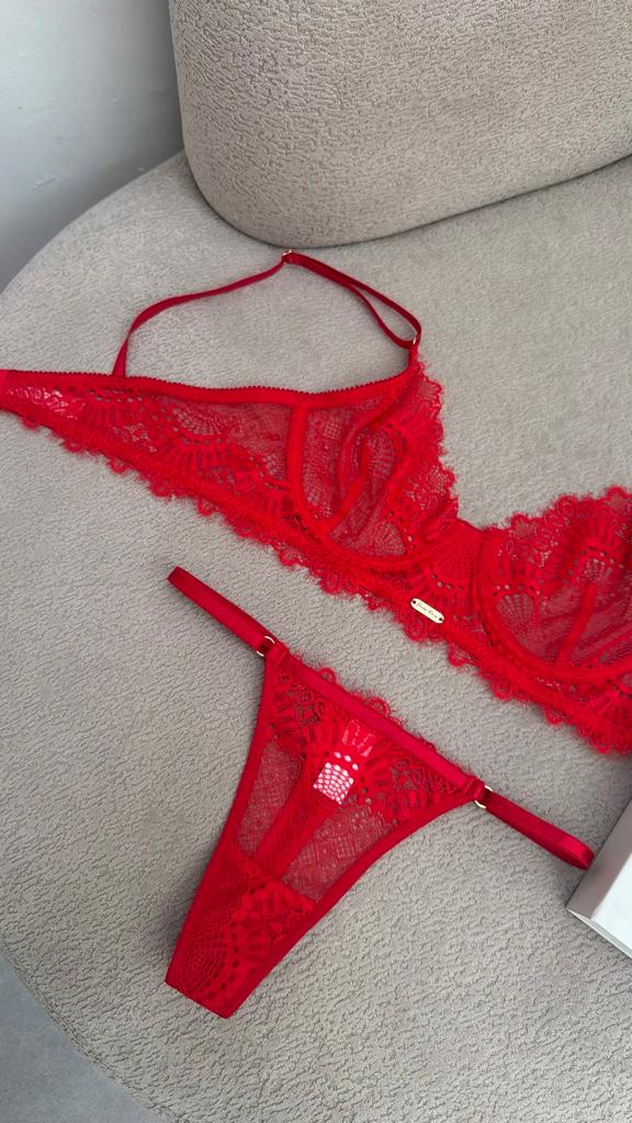 Set bustier rojo S M L