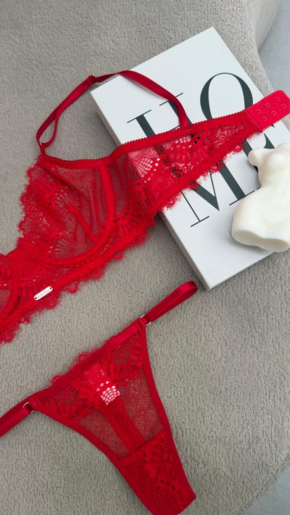 Miniatura 2 de Set bustier rojo S M L