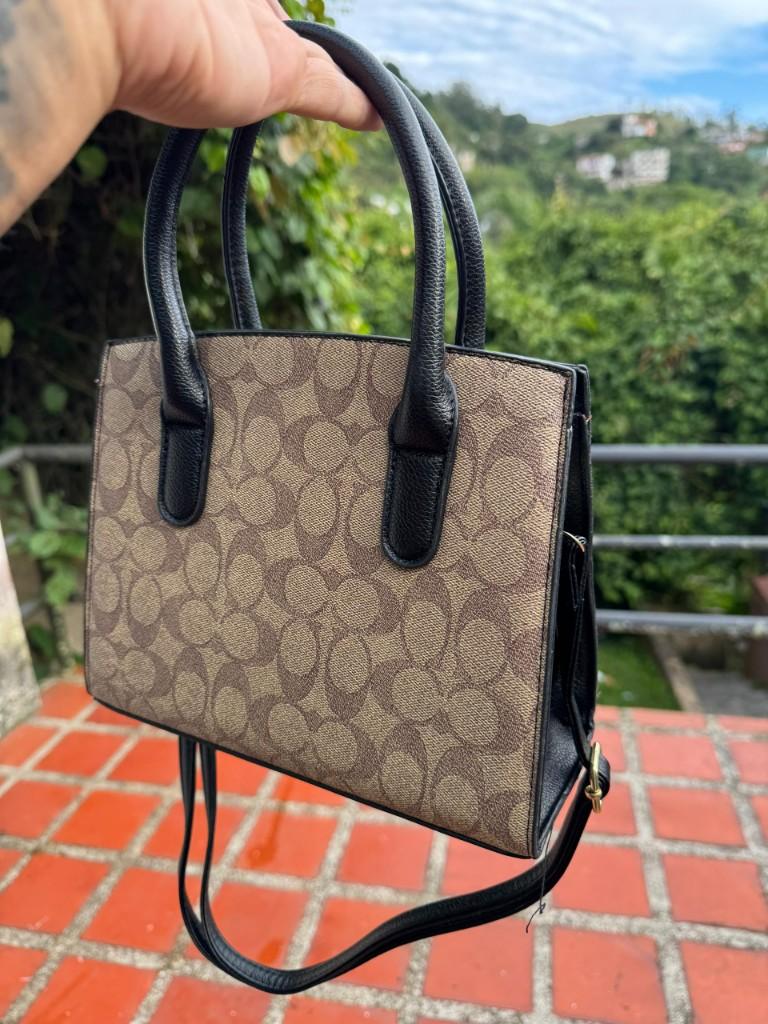 Miniatura 2 de 2025 Cartera Coach caqui con negro