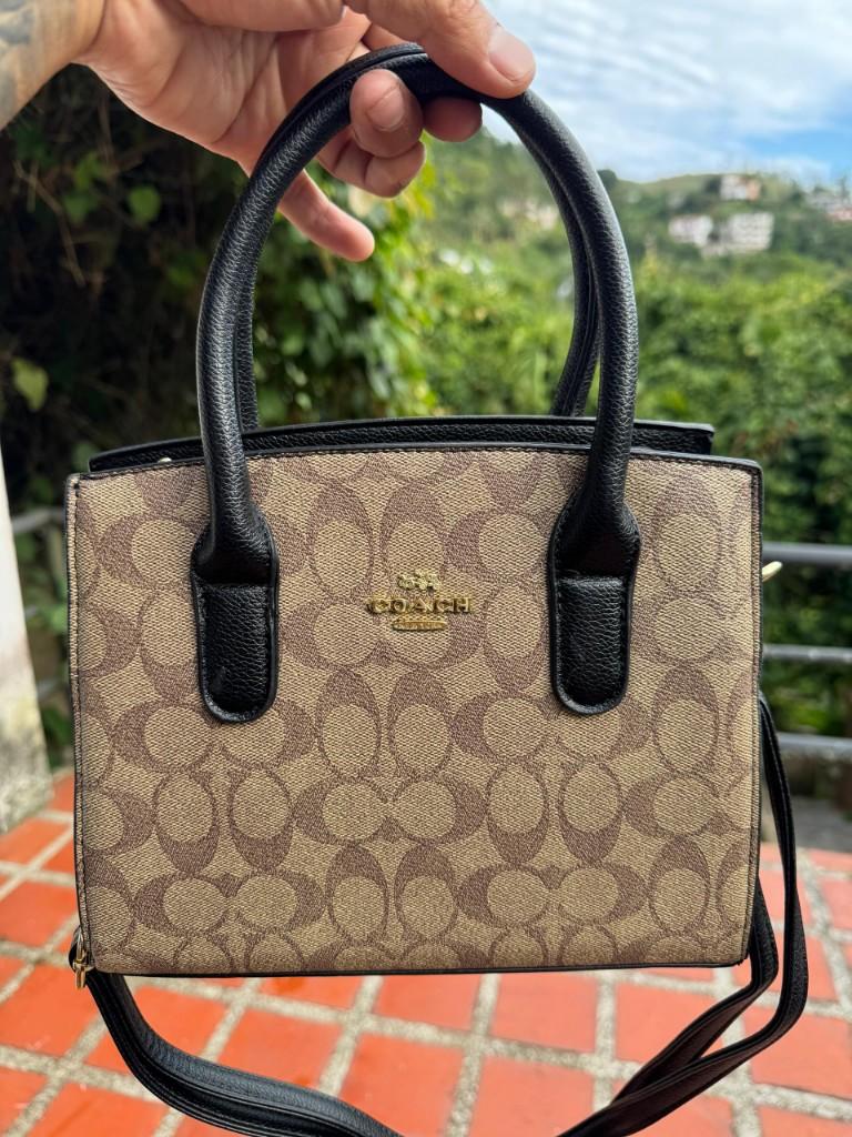 2025 Cartera Coach caqui con negro