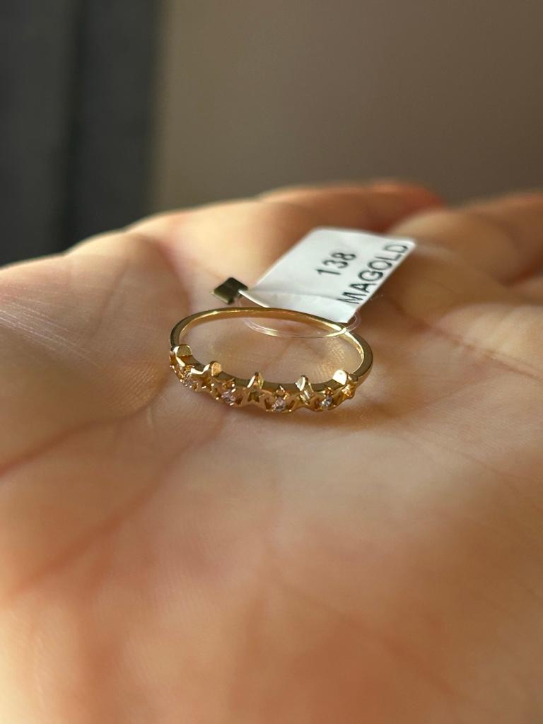Miniatura 2 de 138-Anillo dorado estrellas
