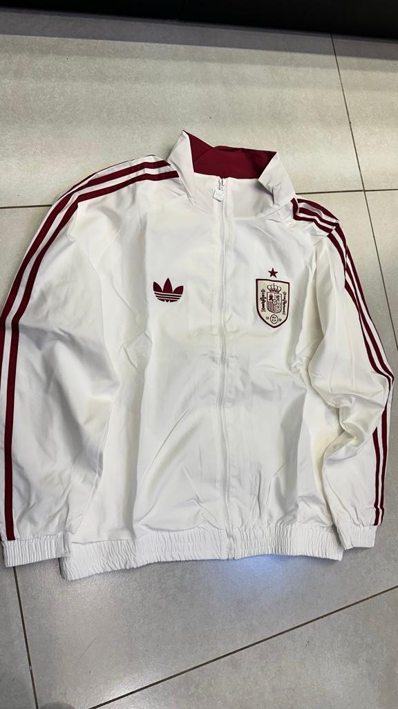 Adidas España campera blanca