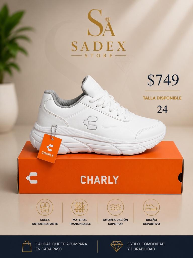 CHARLY tenis blancos