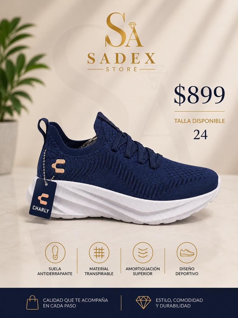 CHARLY tenis azul navy/bco DAMA