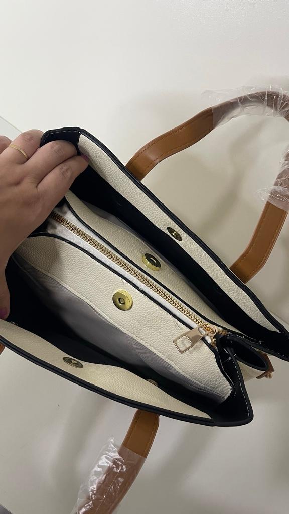 Miniatura 2 de Bolsa Bege e Marrom - Grande
