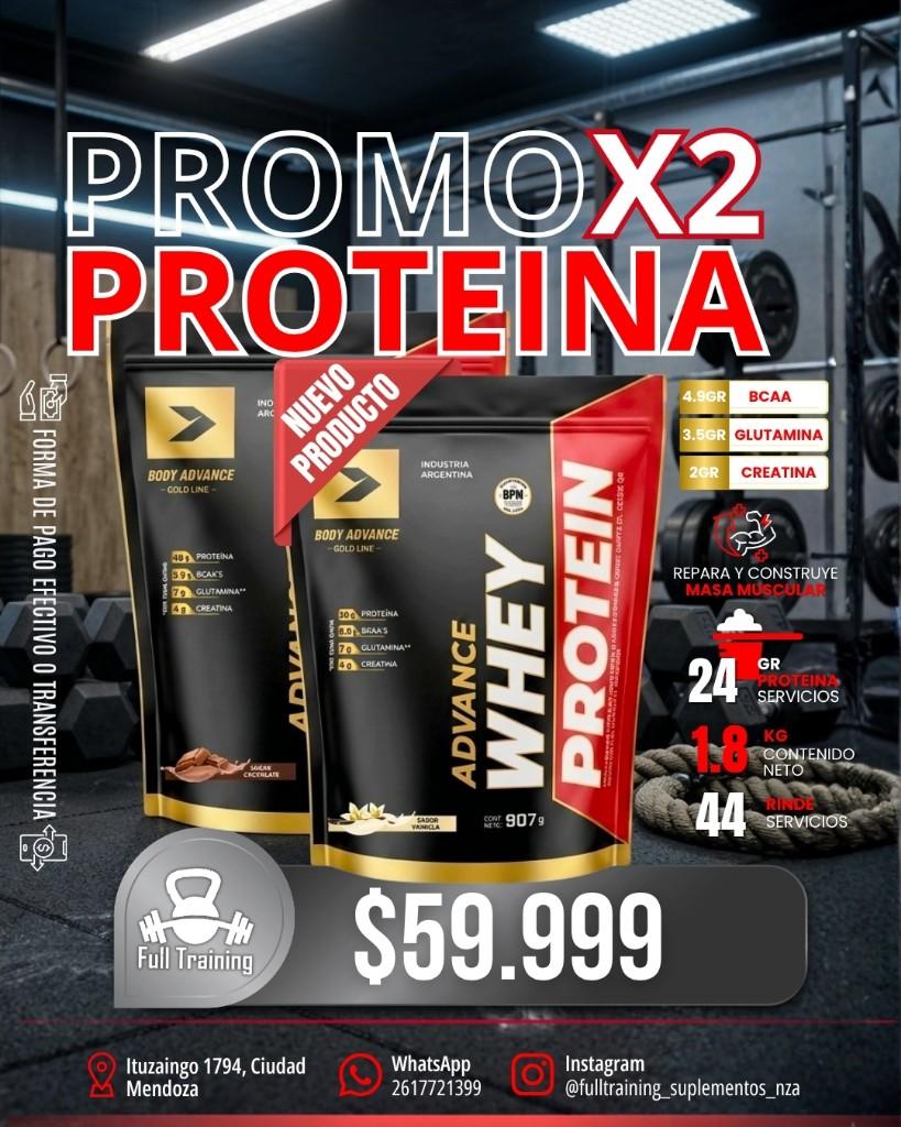 1 PROMO 2 WHEY PROTEIN BODY ADVANCE DOYPACK